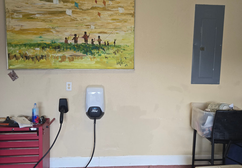 Security camera install on a real job site