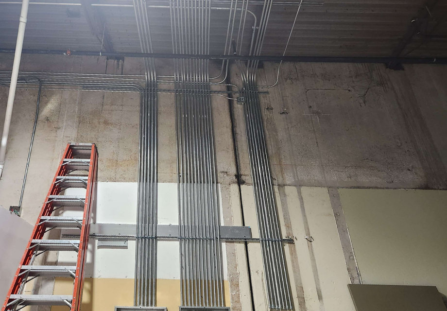 Outlet install on a job site in Branford, Florida